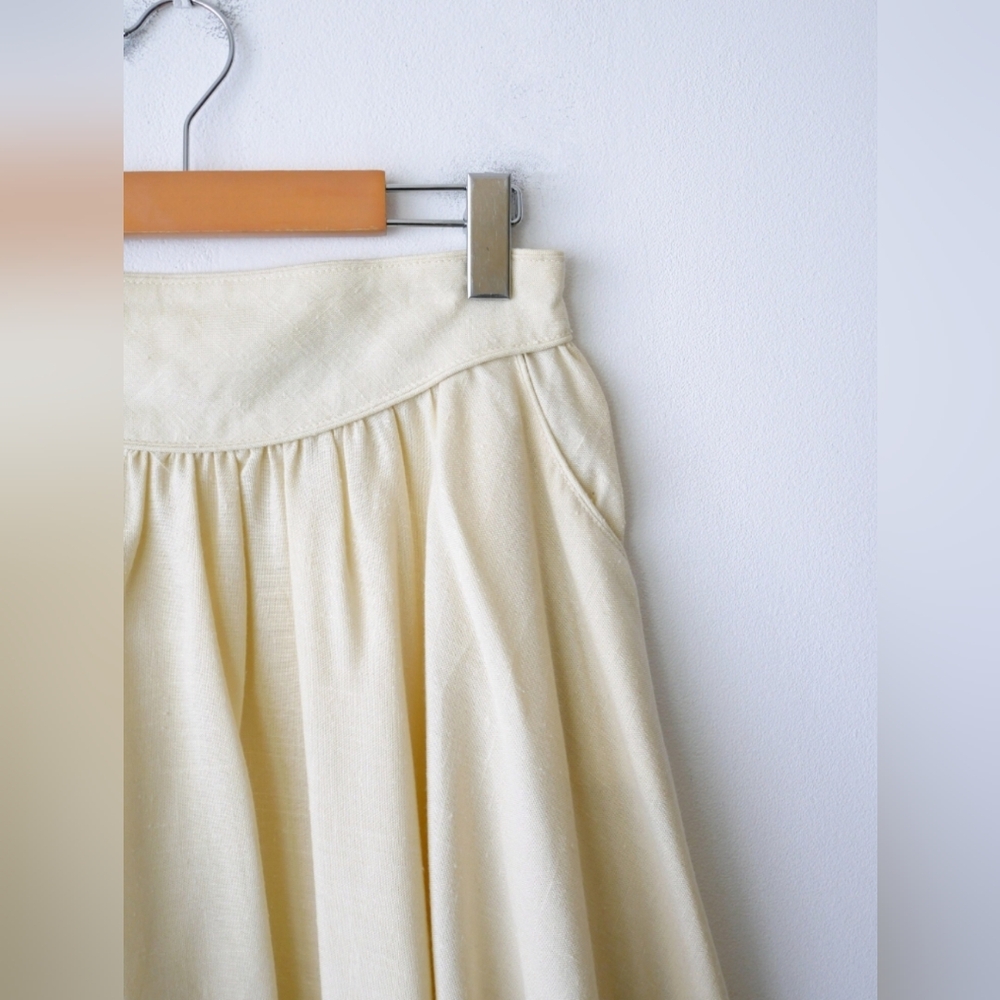 Vintage TemTex Cream Circle Skirt - Picture 2 of 6
